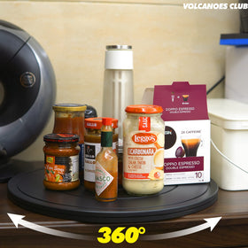 VOLCANOES CLUB heavy-duty rotating base supporting large items.