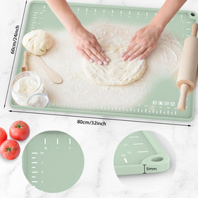 Volikos 32x24 non-stick surface prevents dough sticking.