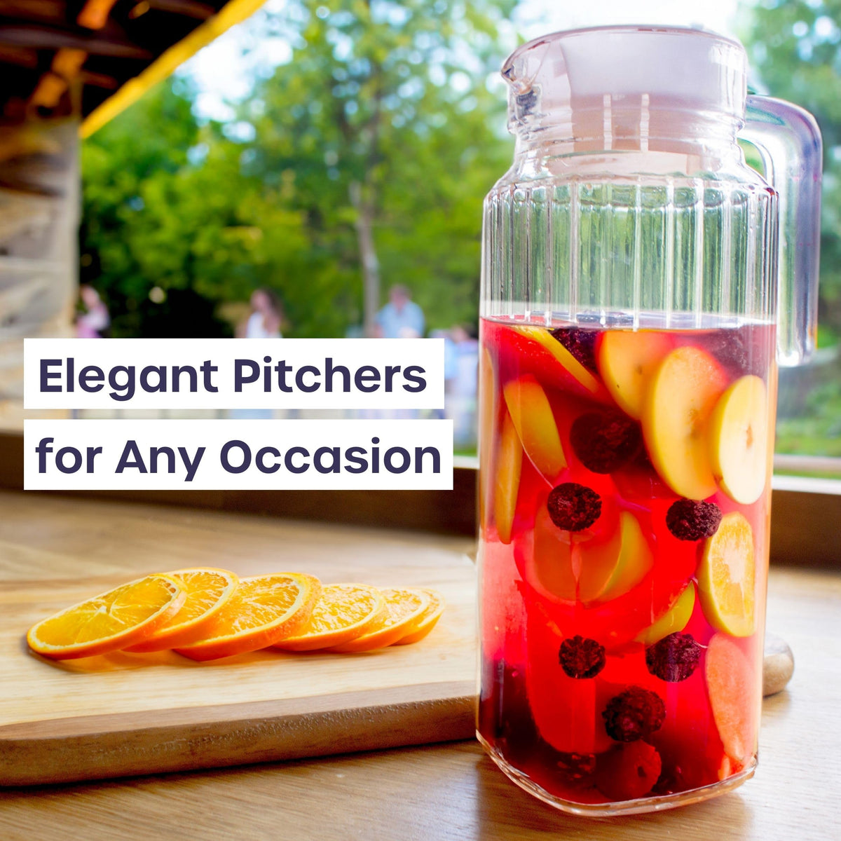 Volila lemonade pitcher ready for backyard barbecues and family sipping.