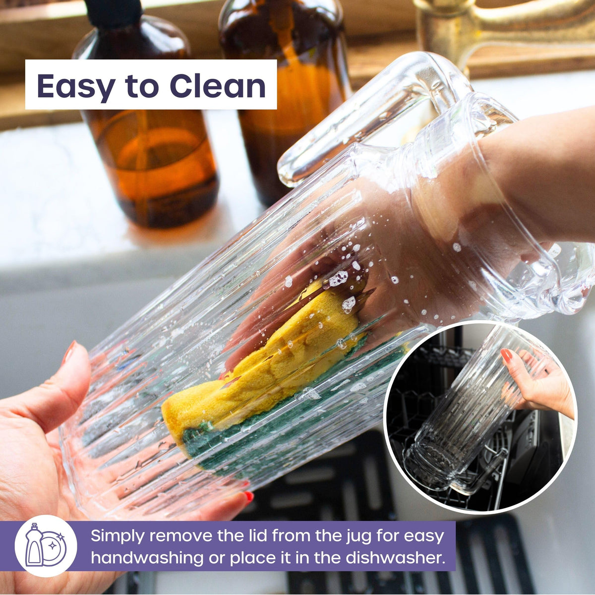 Volila reusable glass pitcher set supports sustainable kitchen habits.