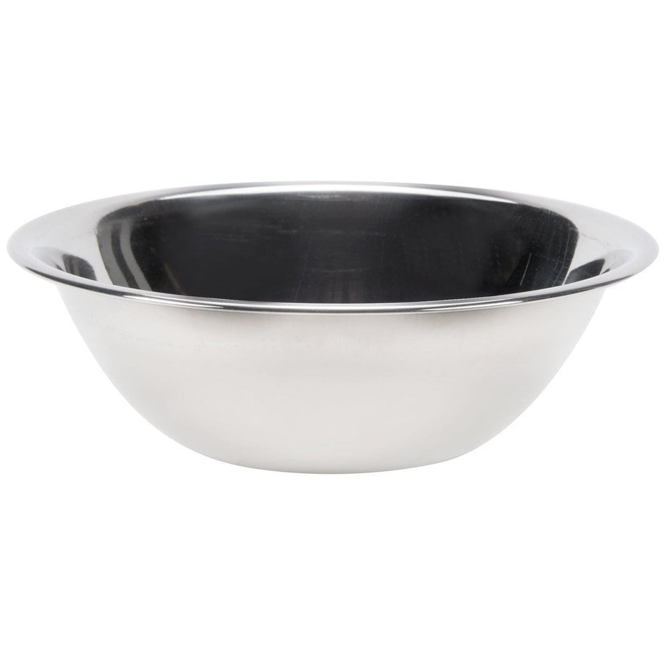 Vollrath 47935 five-quart stainless steel nesting bowl with beaded edge for secure grip in busy kitchens