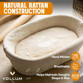 Vollum Banneton artisan-pattern interior creates classic dough spiral imprint