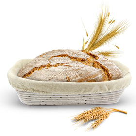 Vollum Banneton bread-proofing-basket handwoven rattan, ideal for airy dough and crust