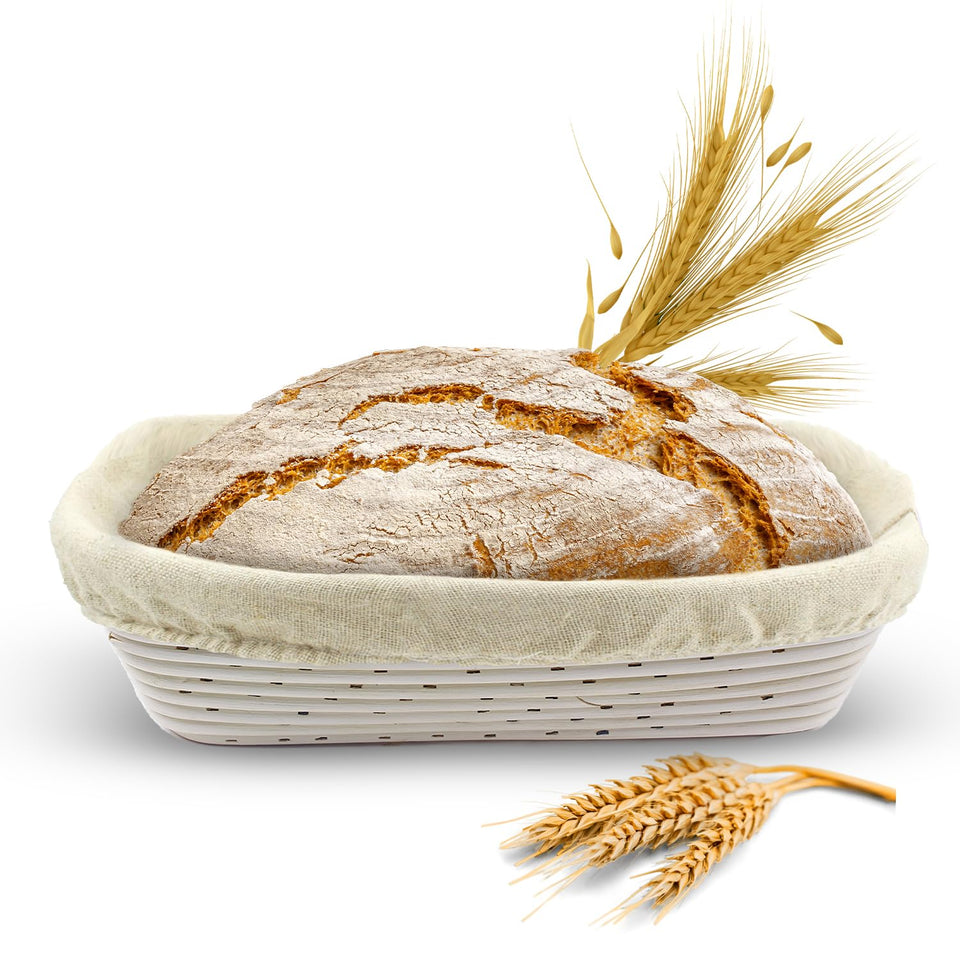 Vollum Banneton bread-proofing-basket handwoven rattan, ideal for airy dough and crust