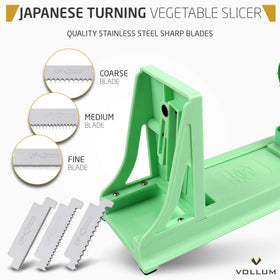 Vollum spiralizer serrated blade coarse teeth for chunky spirals