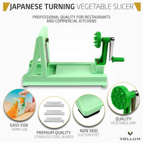 Vollum spiralizer serrated blade medium teeth for pasta-like noodles