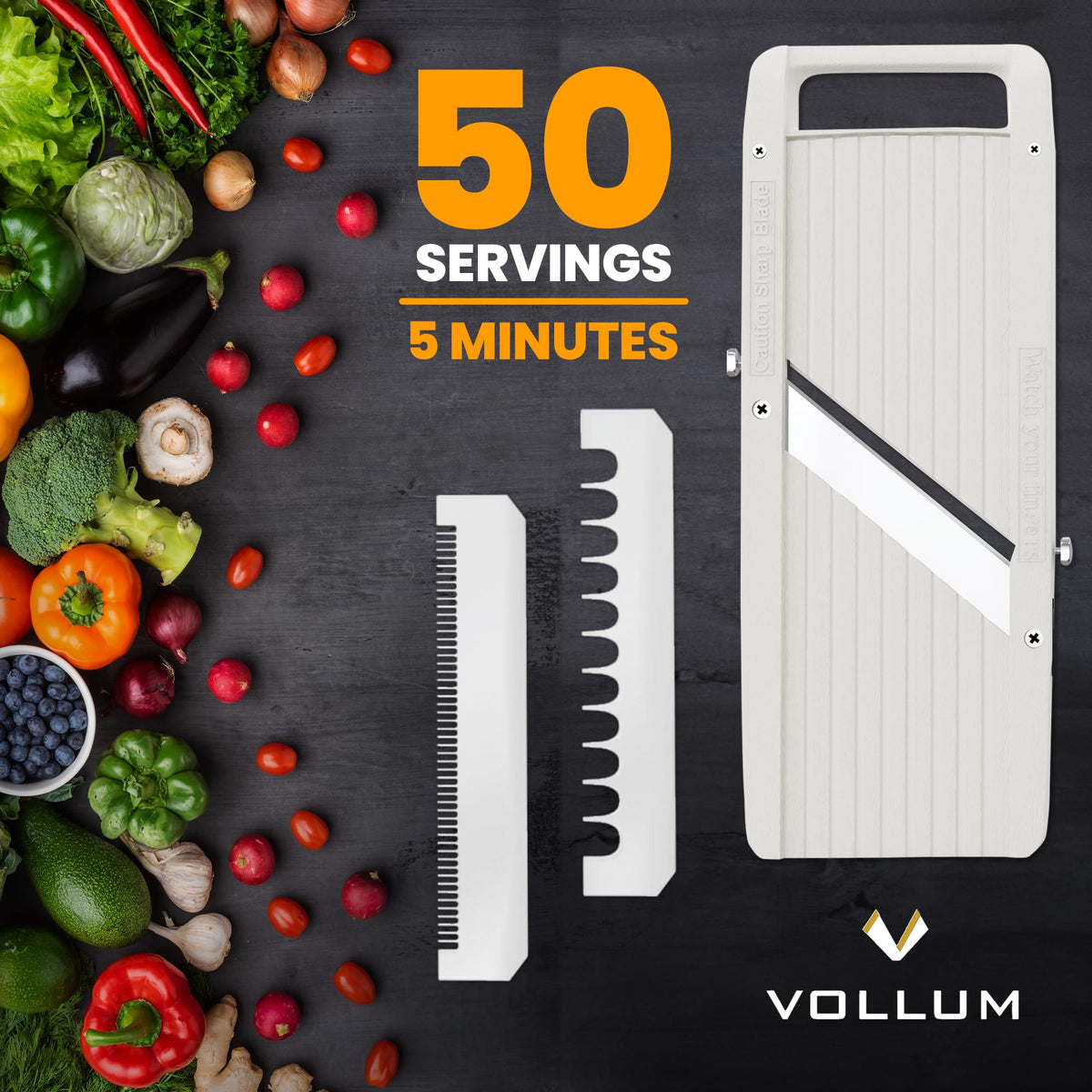 Vollum stainless steel blades providing rustproof, durable performance