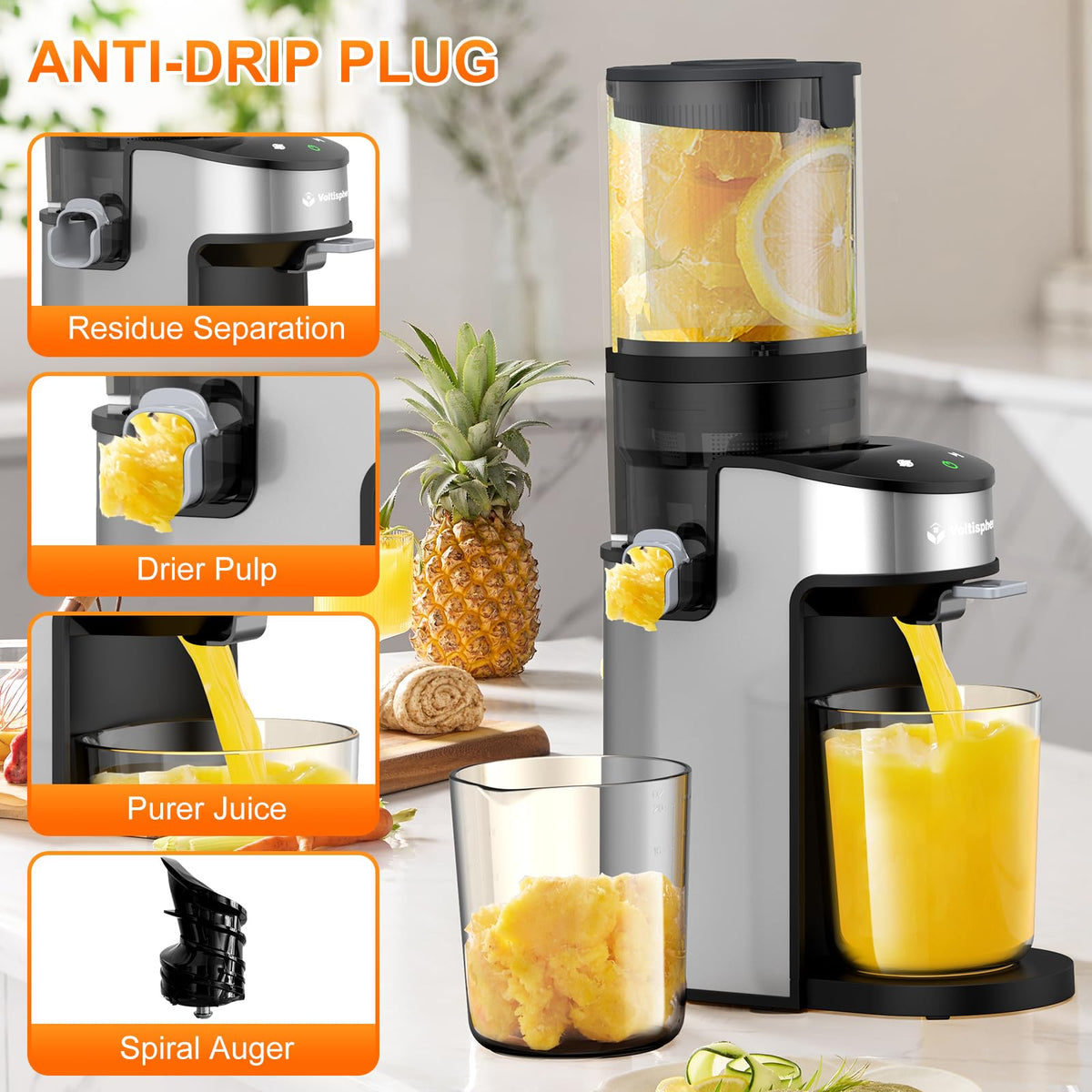 Voltisphere CFR637 anti-blocking reverse helps clear jams quickly.