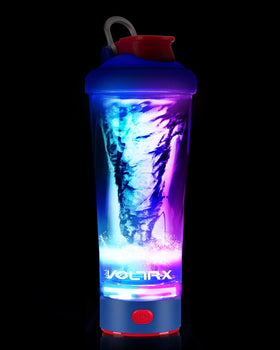 VOLTRX VortexBoost colored light base blue enhances mixing with a vibrant glow.