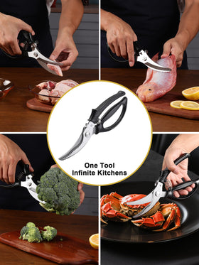 Vomsocs Poultry Shears ergonomic handle for comfortable, non-slip grip