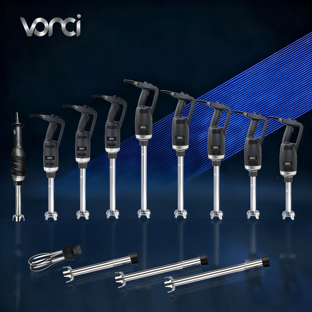 VONCI NSF ETL certifications indicate commercial kitchen suitability.
