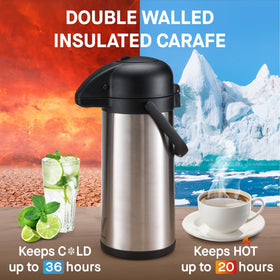 VONDIOR Airpot 102-oz carafe side view highlighting large capacity.