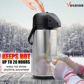 VONDIOR coffee carafe wide-mouth opening for easy cleaning and ice