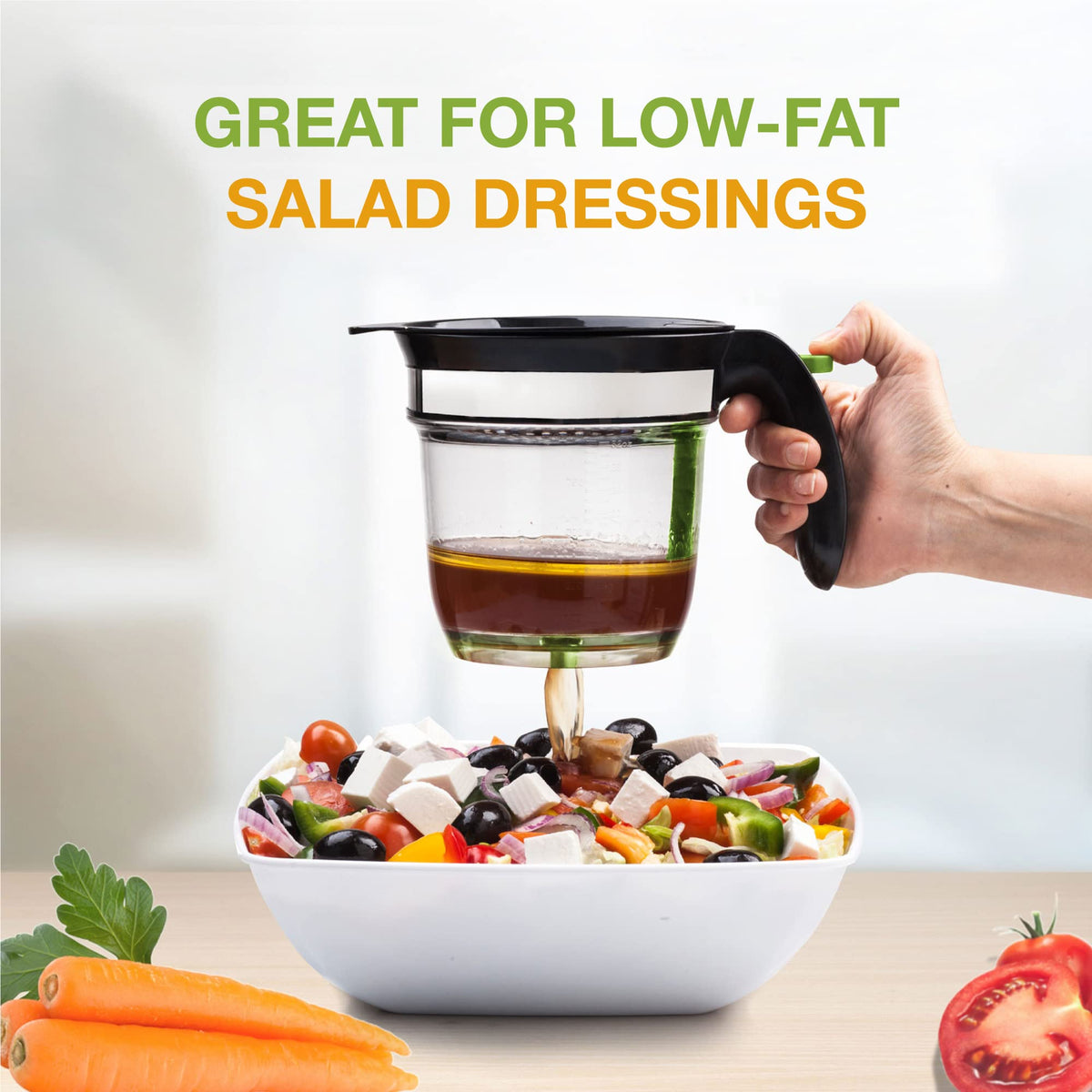 VONDIOR fat separator shows clear measurements for accurate portions