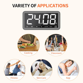 VOCOO timer flexible placement with stand, magnet, or hook