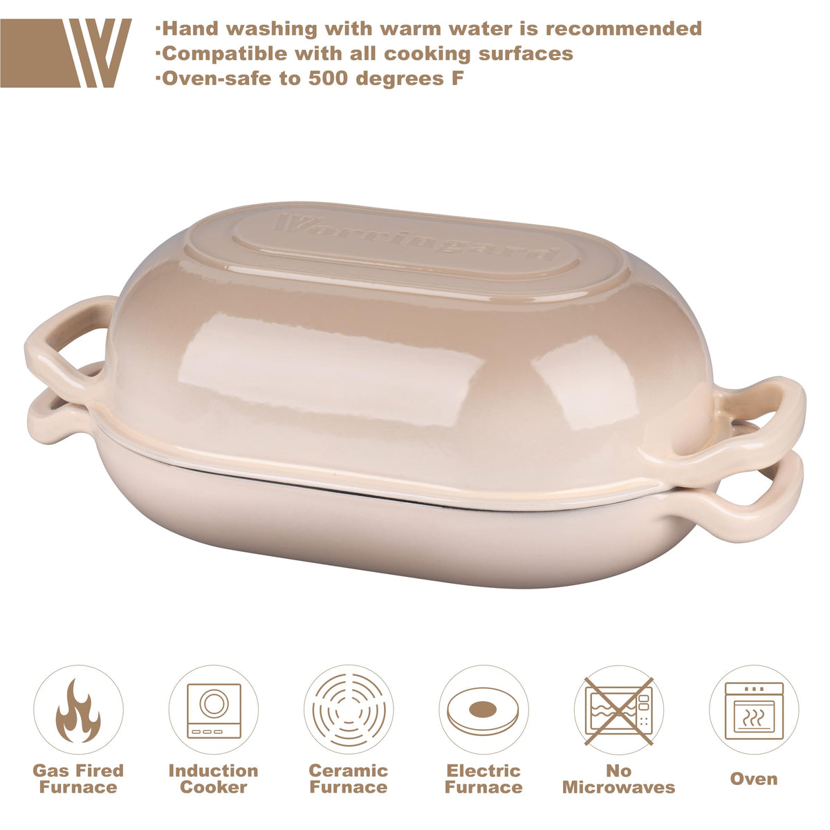 VORRINGARD cast iron bread pan loaf latte highlights crust formation