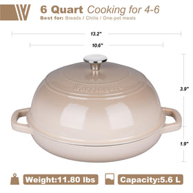 VORRINGARD 6-quart Dutch oven suitable for versatile cooking on all stove tops.