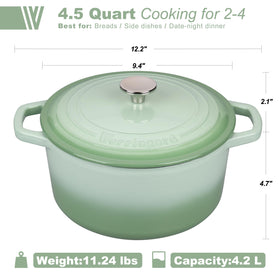 VORRINGARD dutch oven green exterior view showing sturdy construction.