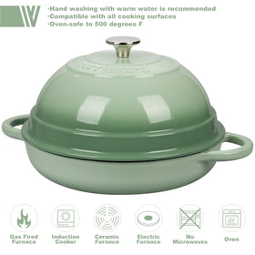 VORRINGARD Dutch oven on stovetop demonstrates heat retention for braises.