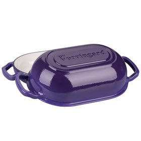 VORRINGARD Dutch Oven Purple Heat Distribution emphasizes even cooking across the dish.
