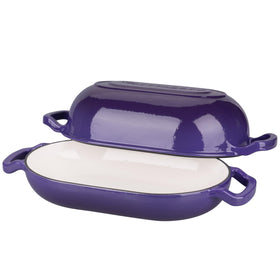 VORRINGARD Dutch Oven Purple Stove Top suitable on gas, electric, or induction.