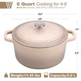 Vorringard enameled cast iron body, even heat for slow cooking