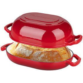VORRINGARD enameled cast iron sourdough oven delivers even heat for crusty loaves.