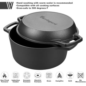 VORRINGARD lid converts to a shallow skillet for flexible cooking