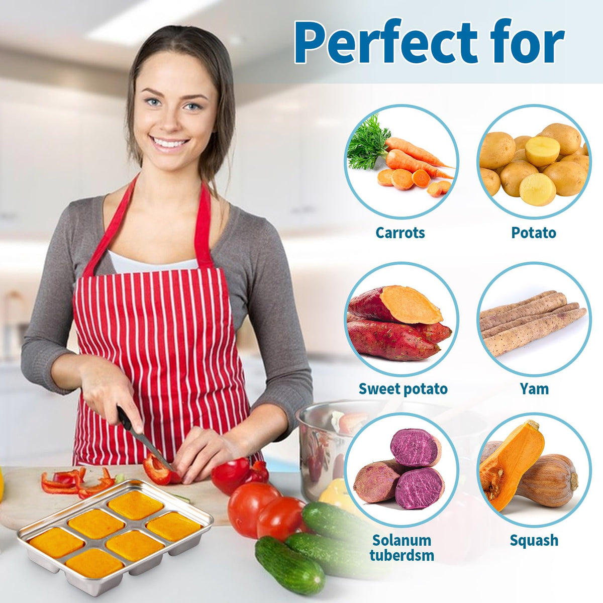 Vortihive freezer ready ice tray offering durable metallic design.