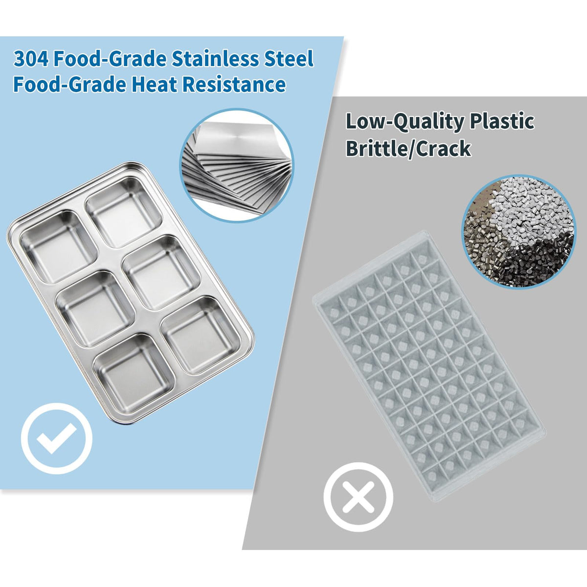 Vortihive stainless steel tray with lid, preventing freezer odor.