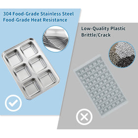 Vortihive stainless steel tray with lid, preventing freezer odor.