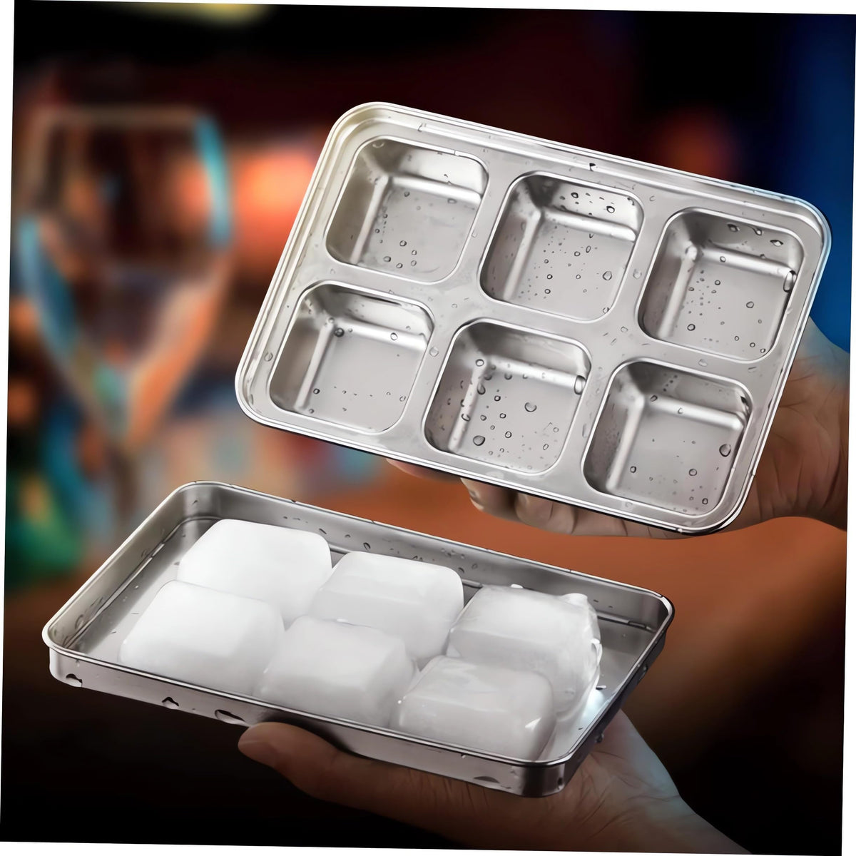 Coffee ice cubes from Vortihive tray enhancing morning brew.