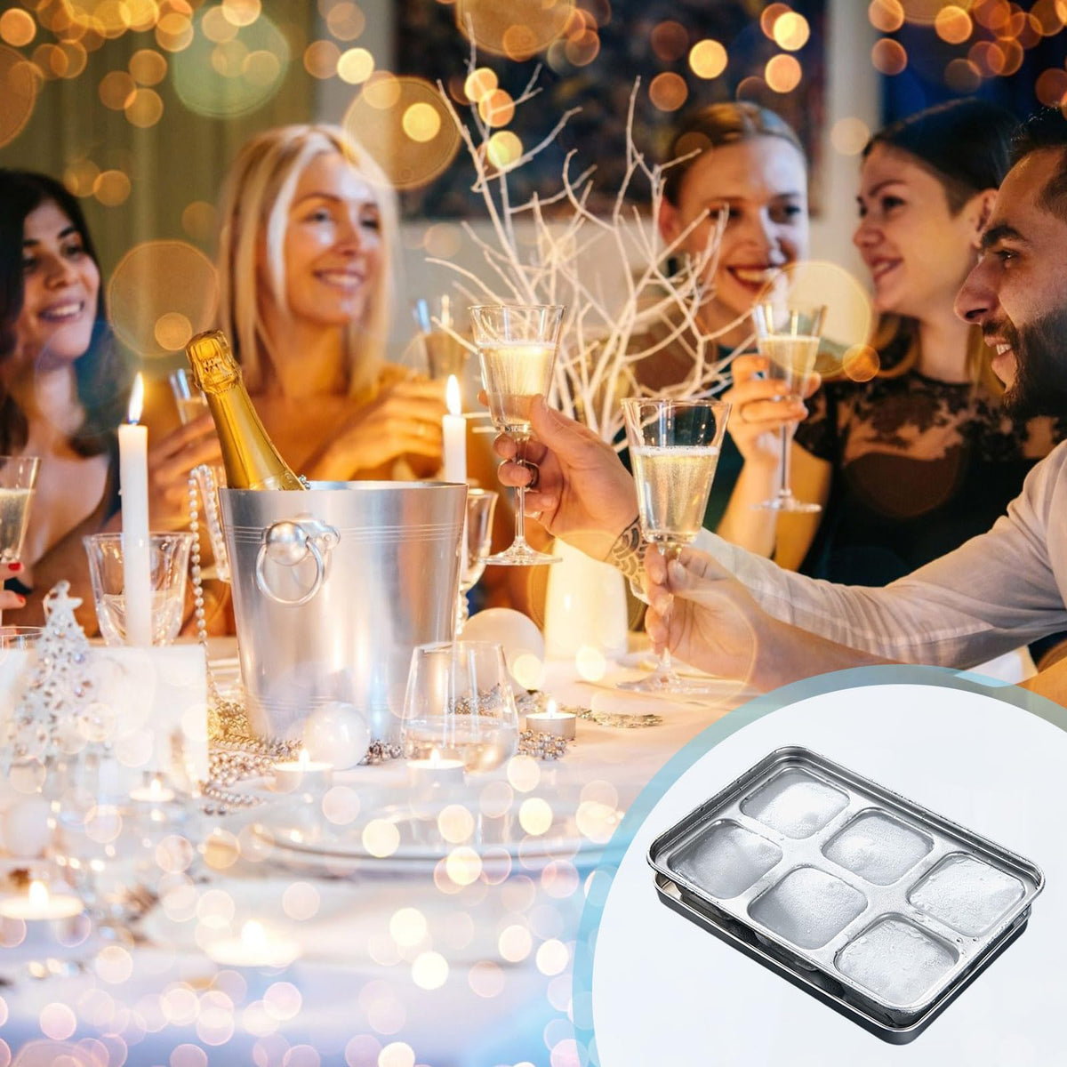 Vortihive two pack ice trays stacked for convenient storage.