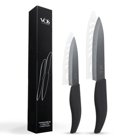 Vos ceramic santoku 5.5-inch knife with razor-like edge for precise chopping