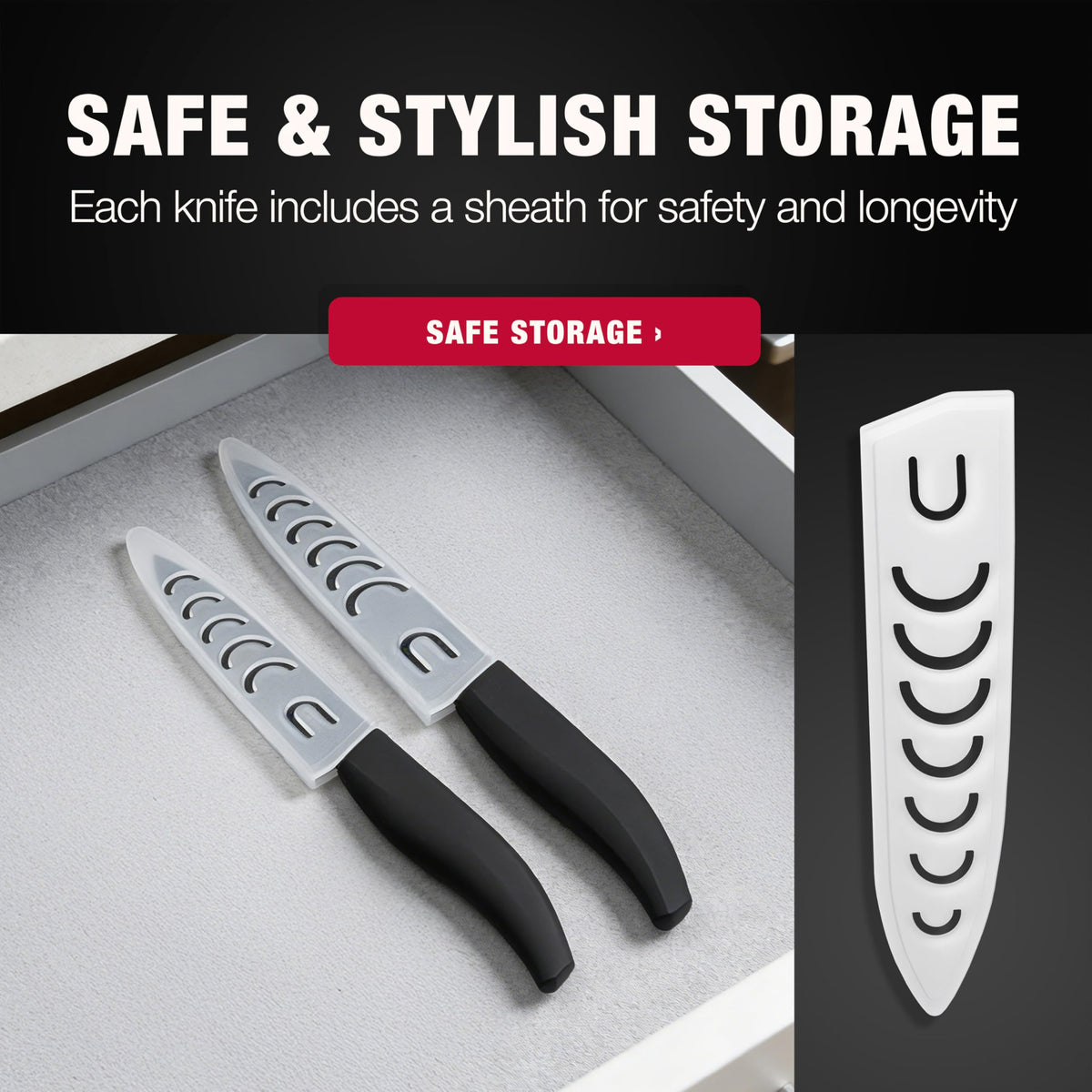 Vos ultra-sharp edge delivers consistent cuts through many prep sessions