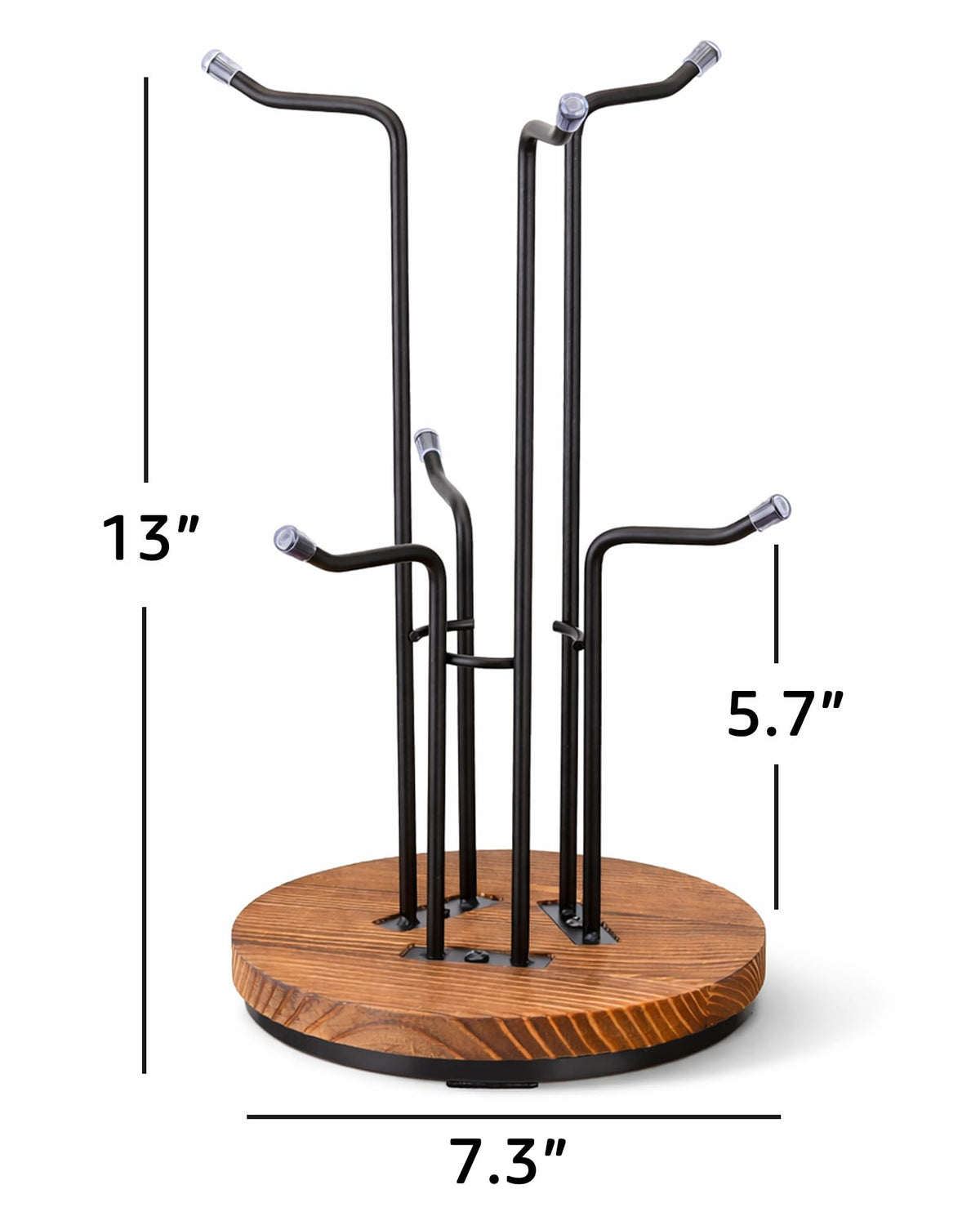 Vosturdy space-saving mug tree demonstrates compact countertop storage.