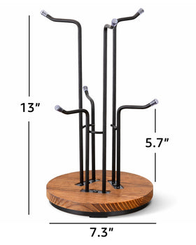 Vosturdy space-saving mug tree demonstrates compact countertop storage.