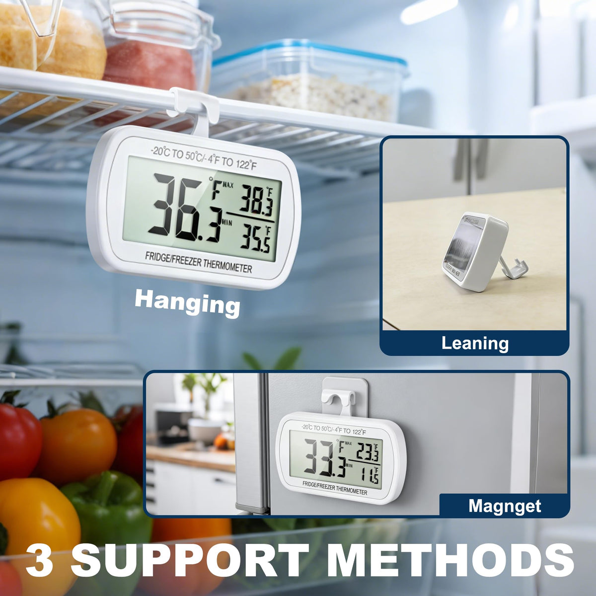 Vouloir IPX3 waterproof design resists moisture in cold storage.