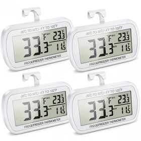 Vouloir waterproof fridge thermometer pack4 display shows accurate temperatures at a glance.