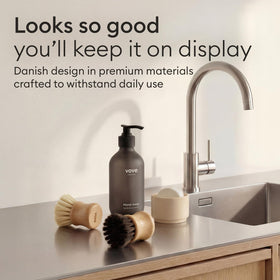 Vove kitchen cleaning setup featuring the 3-pack brushes