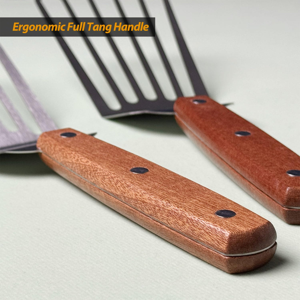 Vovoly beveled edge blade enables smooth sliding under food