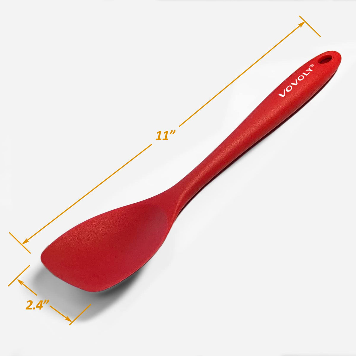 Vovoly BPA-free silicone spatula ensures safe contact with foods.
