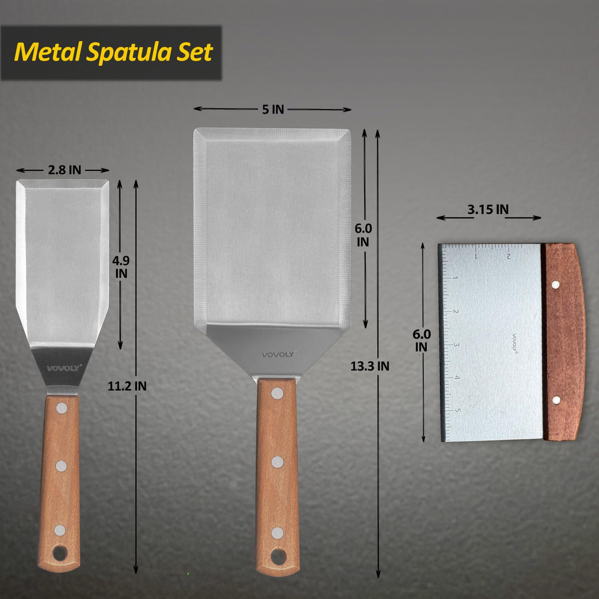 Vovoly dough scraper spatula for precise dough handling and clean surfaces.
