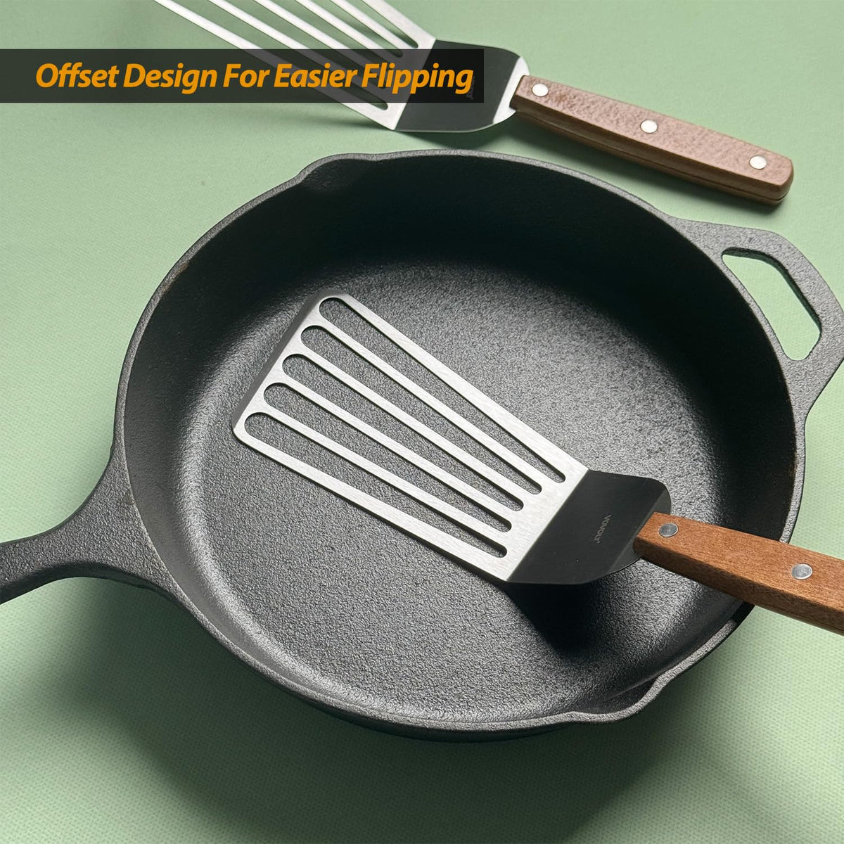 Vovoly slotted spatula easy to clean by hand after meals