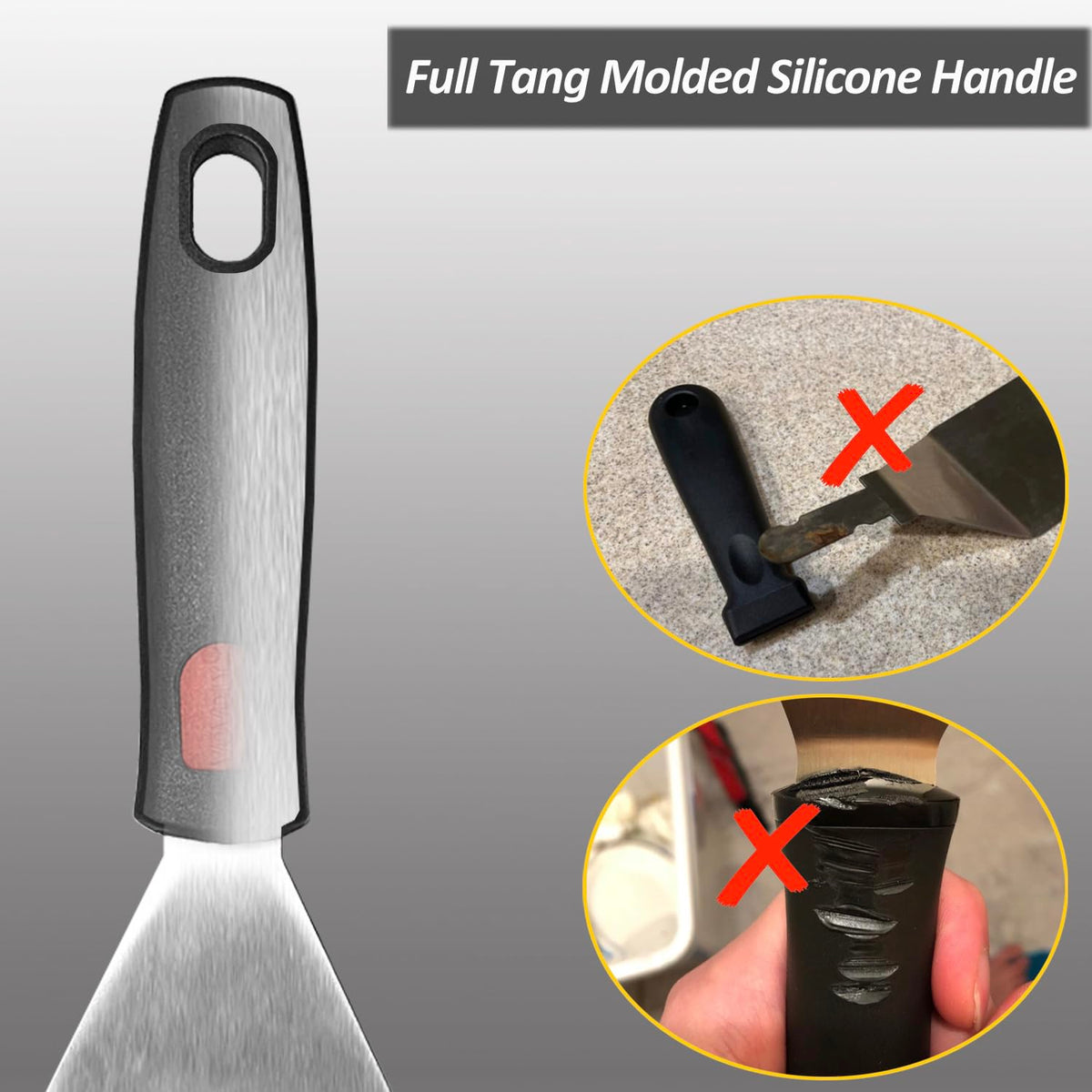 Vovoly heavy-duty construction resists flex during burgers and tough scrapes.