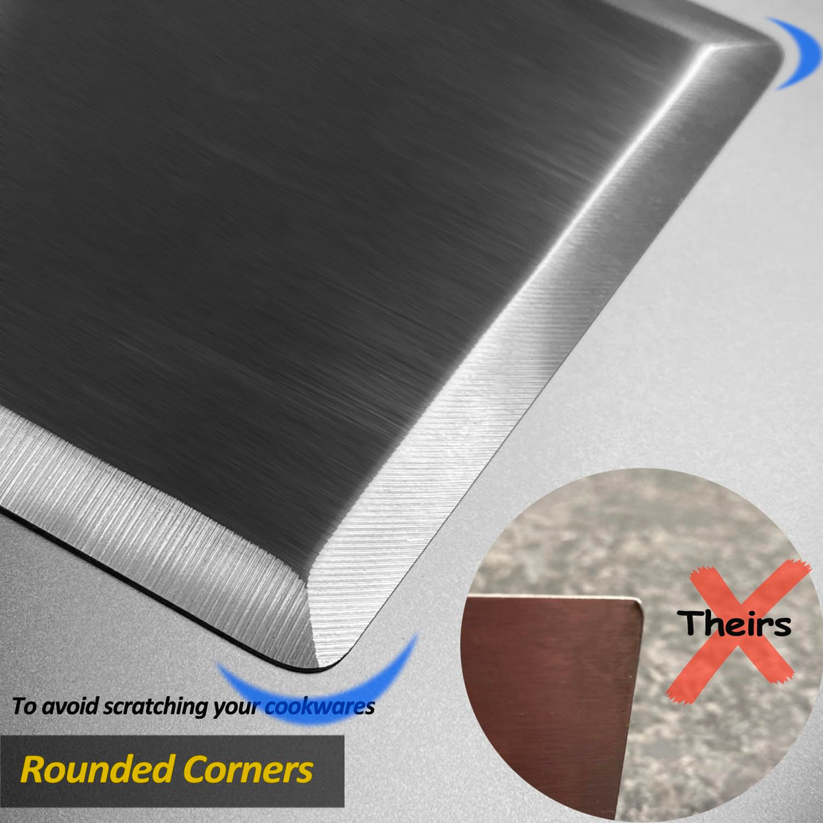 Vovoly pancake turner for flat-top grills ensures smooth, fluffy edges