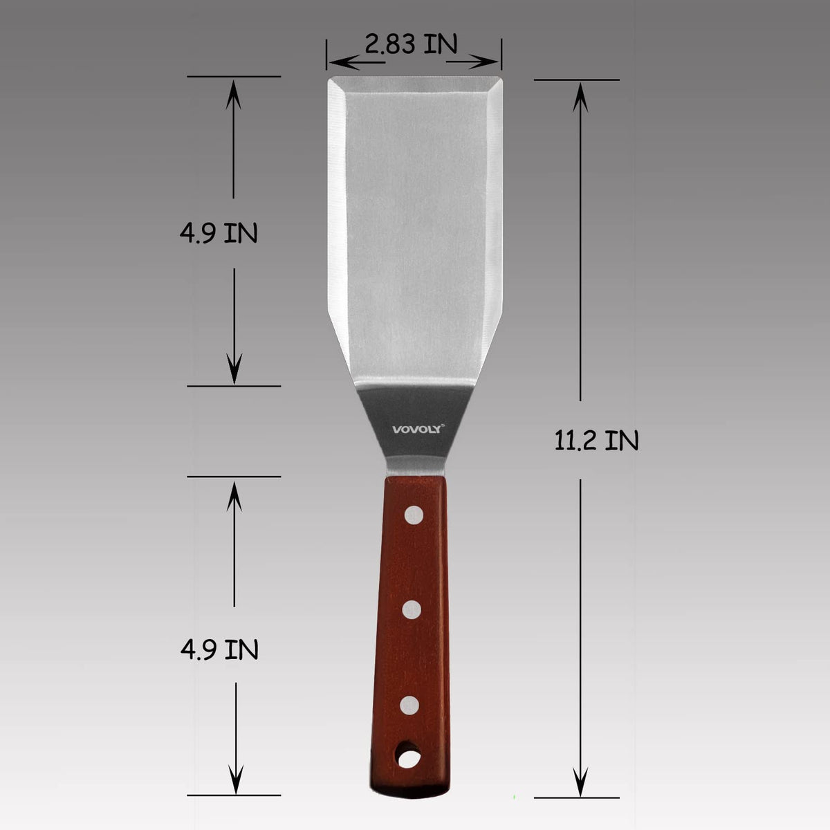 Vovoly heavy-duty spatula withstands tough scraping tasks.