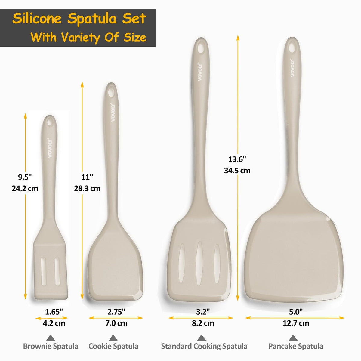 Vovoly compact spatula for small pans and precise turning