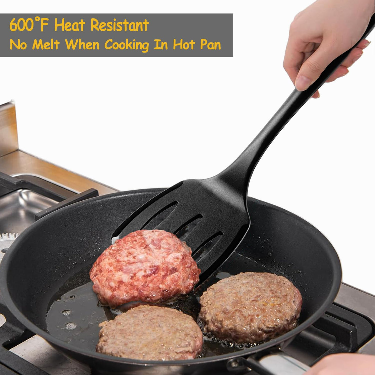Vovoly 600°F heat resistance spatula maintains shape under high heat