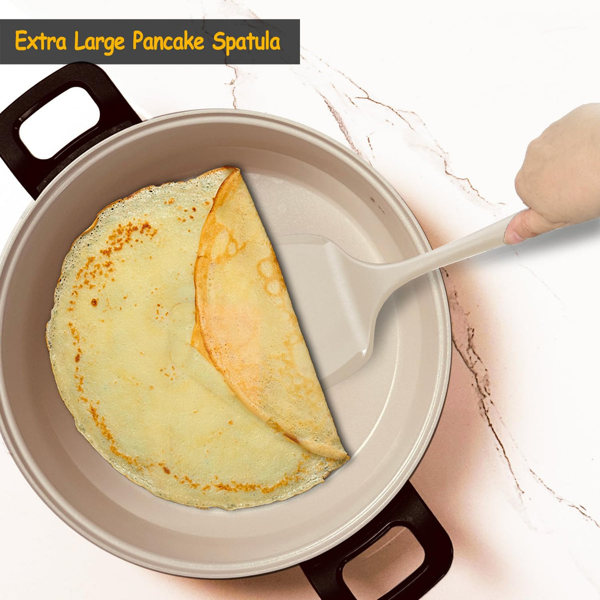 Vovoly heat-resistant spatula set up to 600°F for high-heat cooking